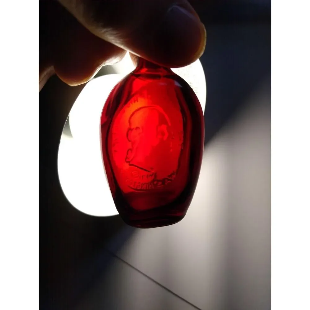 Wheaton Ruby Red Carnival Glass Bottle George Washington Retro 1971 Mini 3